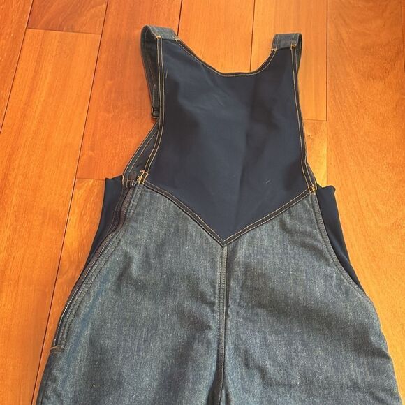 Levi's Vtg 70s Ski Bib Denim Blue Jean Snow Suit Overalls Apres Womens 10/12 - Picture 5 of 16